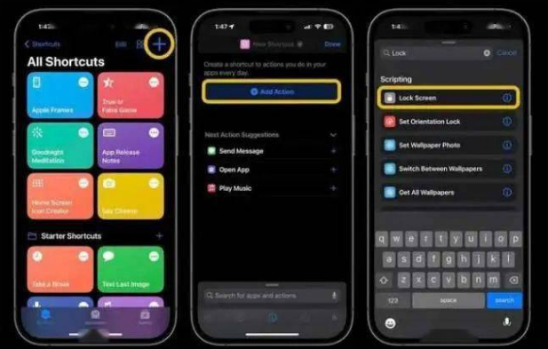 白河苹果14锁屏维修店分享iPhone14升级iOS16.4后如何创建锁屏快捷方式 